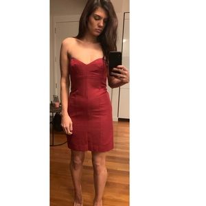 Nicole Miller Red Strapless dress